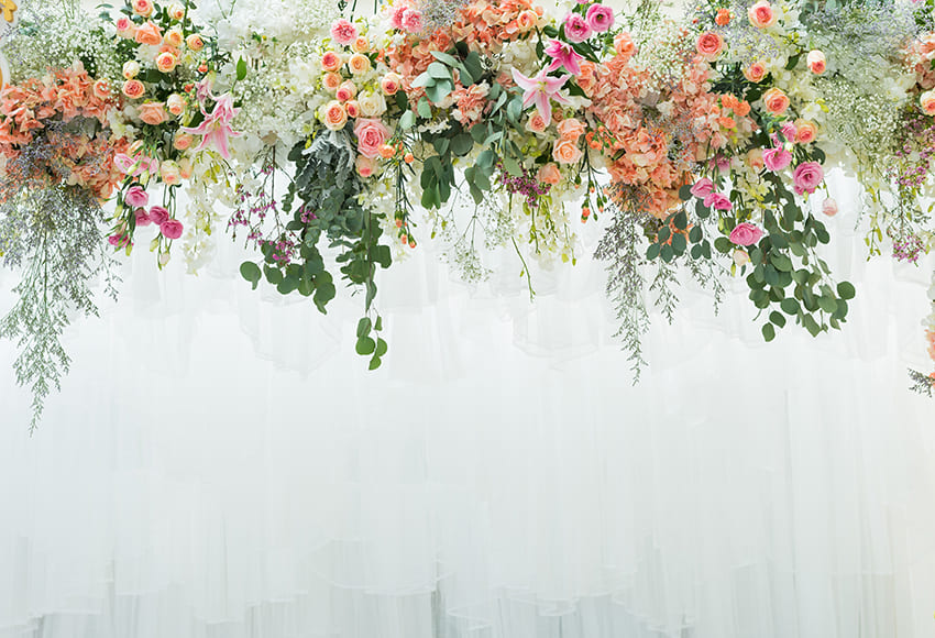 AOFOTO Fotohintergrund 3x2.2 M Mit Blumen & Rosen – Perfekt Für Hochzeitsfotos, Babyshoots & Studio
