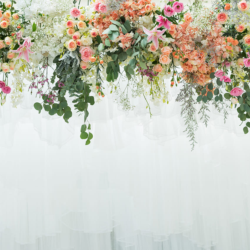 Hochzeits-Blumen-Hintergrund für Fotografie-Dekoration D1044