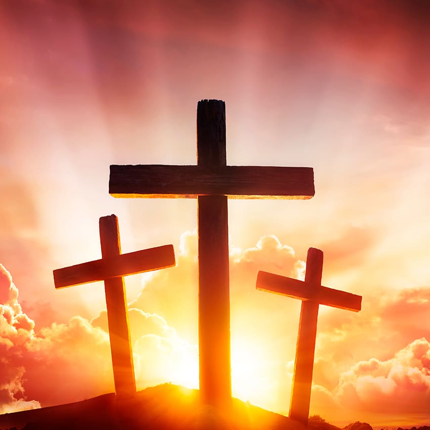 Jesus Christus Drei Kreuze Religion Hintergrund D1050