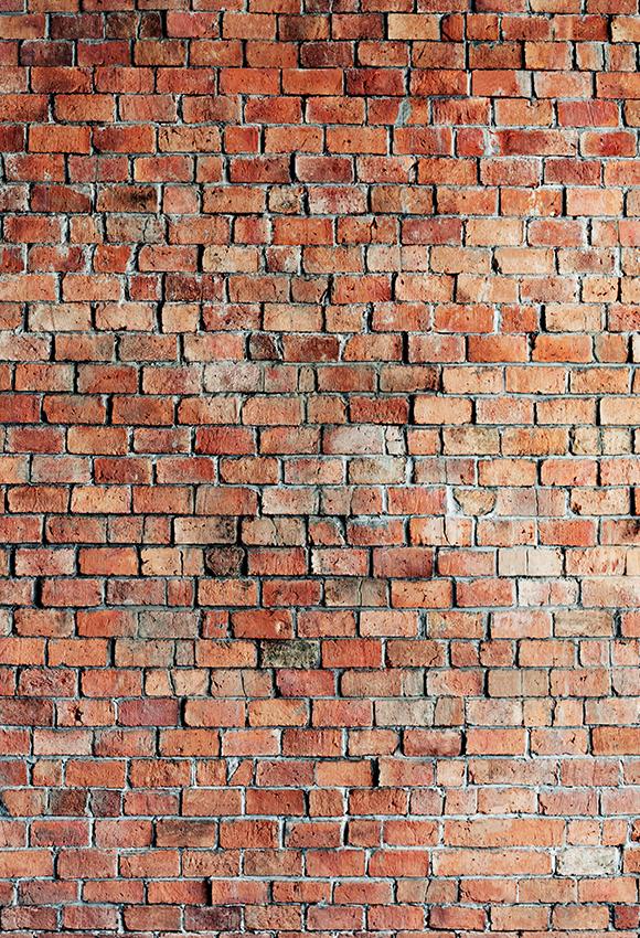 Vintage Red Brick Wall Texture Backdrop for Photography D-249