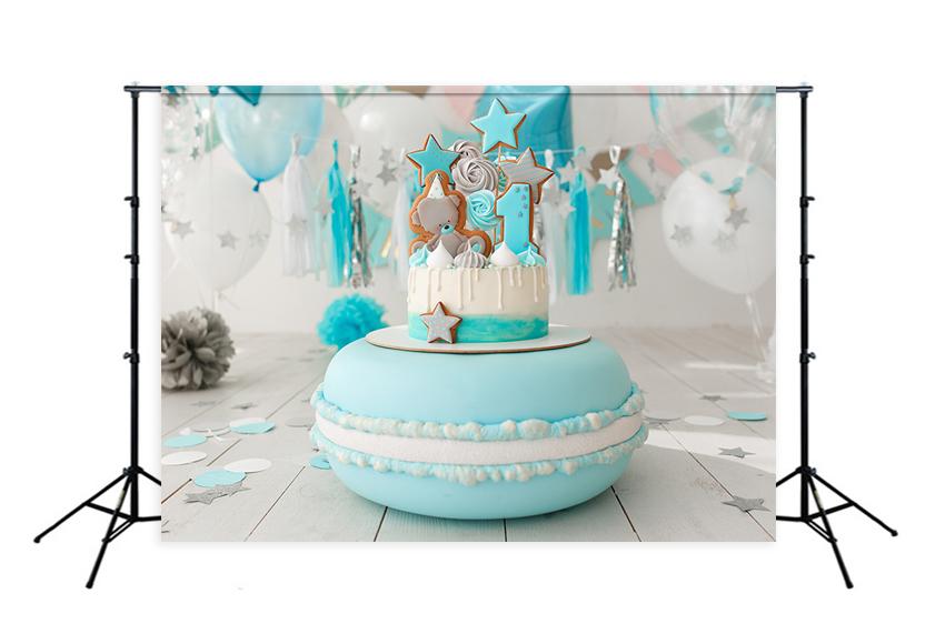 Baby 1st Birthday Cake Smash Backdrop for Photo Studio D258