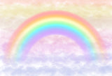 Regenbogen-rosa Wolken-Hintergrund für Fotografie