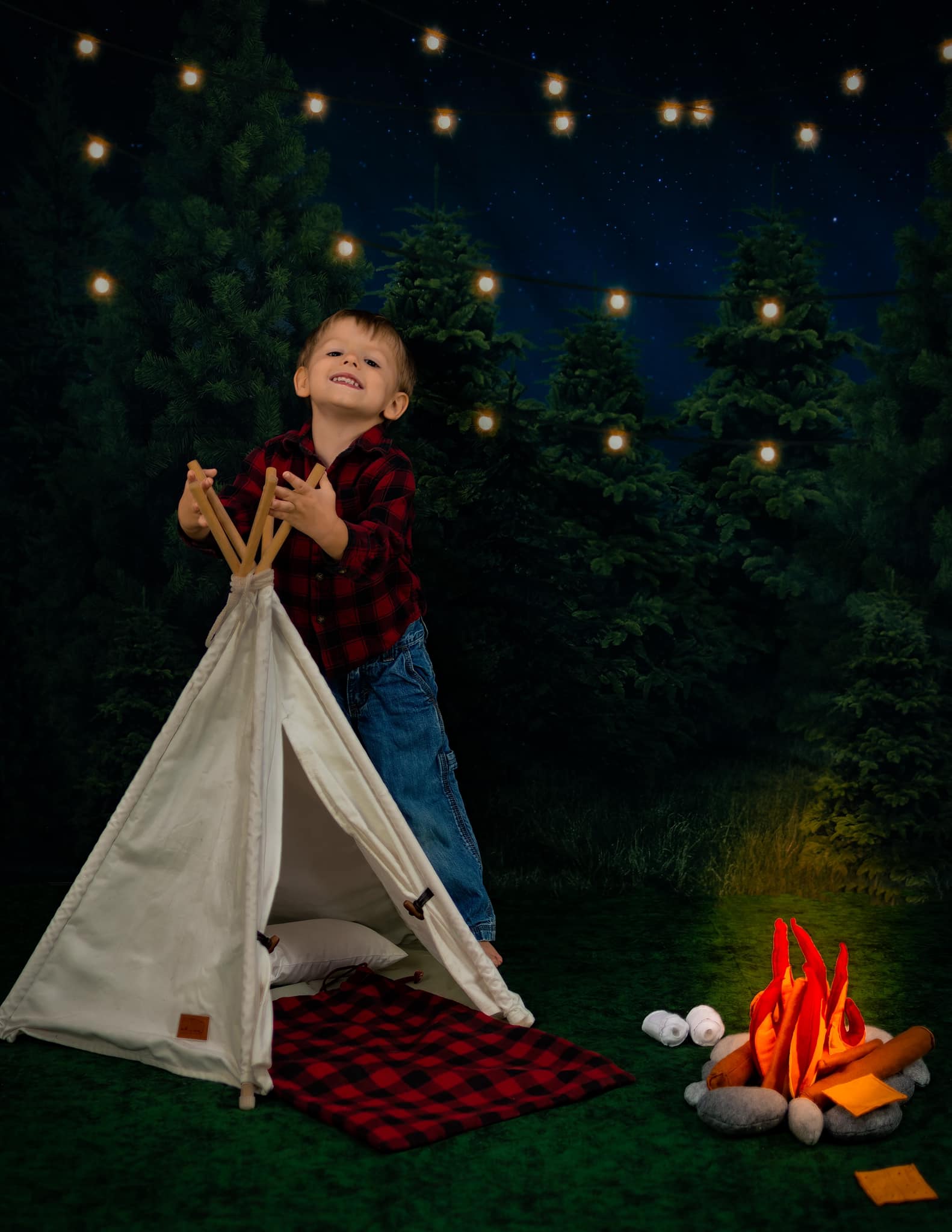 Weihnachtsbaum Bauernhof Abend Foto Hintergrund D832