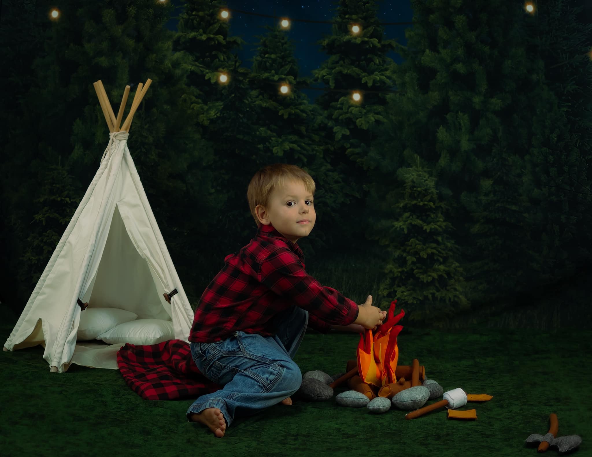 Weihnachtsbaum Bauernhof Abend Foto Hintergrund D832