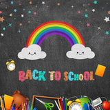 Back to School Backdrop Rainbow Chalkboard Photo Shoot Backdrop