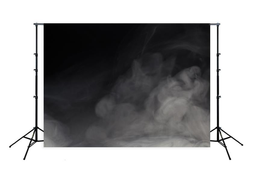 Weißer Rauch Schwarzer abstrakter Hintergrund für Fotostudio D86