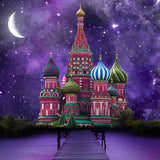 Starry Night Wonderland Castle Fotografie Hintergrund D899