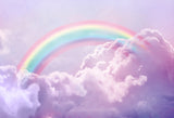 Rainbow Clouds Cake Smash Photography Backdrop
