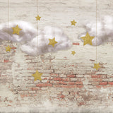 Wolkensterne-auf-Backsteinmauer-Fotografie-Hintergrund-D925