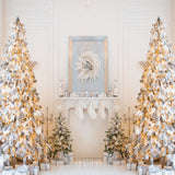 Dekorierter-Haus-Weihnachtsbaum-Geschenk-Hintergrund-D939