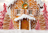 Lebkuchen-Weihnachtsfotografie-Dekor-Hintergrund D944
