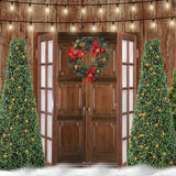 Weihnachtsbaum rund um die Tür Hintergrund D970