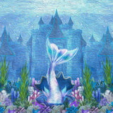 Unterwasserschloss Wasserpflanzen Meerjungfrau Kulisse D975