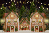 Gingerbread House Christmas Tree Backdrop