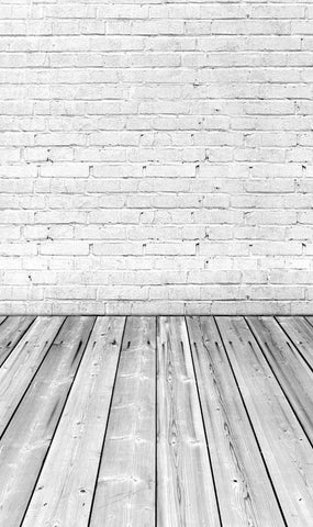 White Brick Wall Photogaphy Backdrop for Studio F-1582