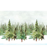 Weihnachtsbäume Hintergrund Aquarellmalerei Schnee Kulisse für Fotografie G-1202