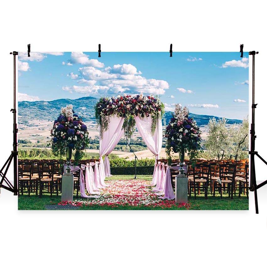 Wedding Backdrops Flowers Backdrops Sky Background G-217