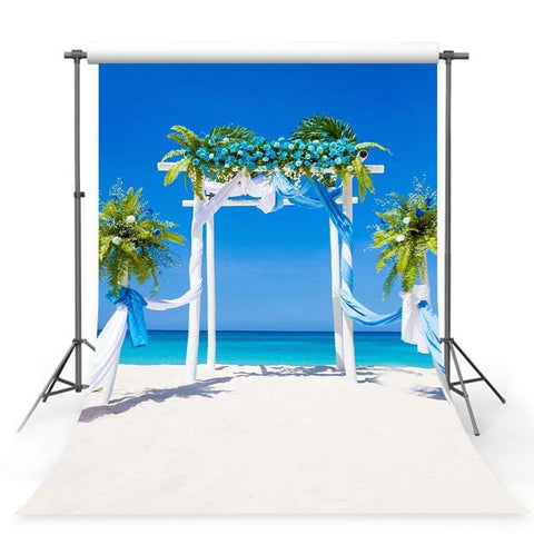 Beach Wedding Ocean Photo Studio Backdrop G-247
