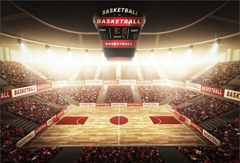 Basketball Court Backdrops Sport Stadium for Basketball Grad Party G-281
