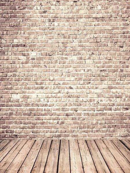 Vintage Brick  Wall Wooden Floor Photography Backdrop G-31
