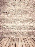Vintage Brick  Wall Wooden Floor Photography Backdrop G-31