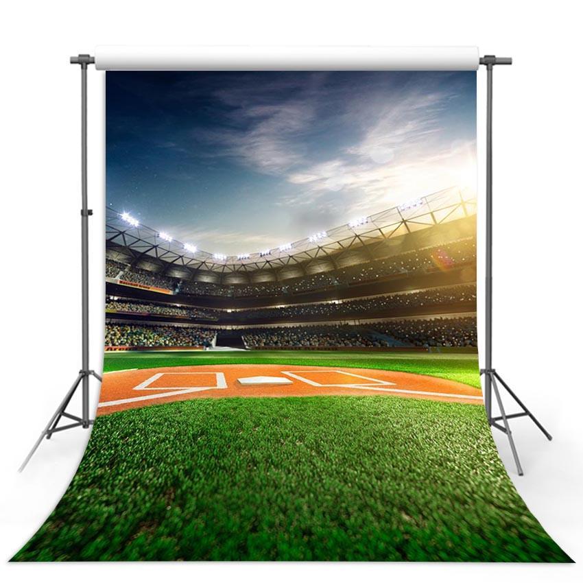 Baseball Field Green Photo Booth Backdrop G-311