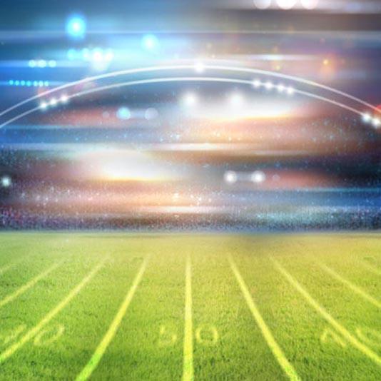 Football Field Night Bokeh Stadium Sport Photography Backdrop G-289