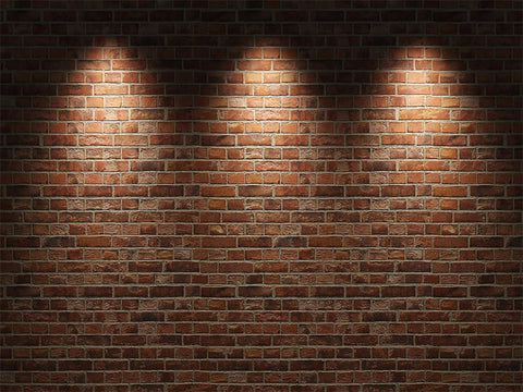 Red  Vintage Brick Wall Lights Photography Backdrops  G-34