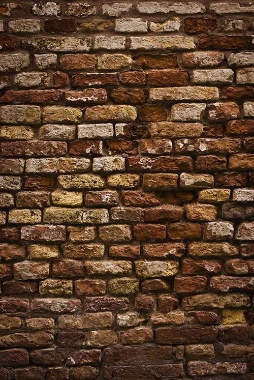 Weathered Stained Old Brick Wall Background Photo Backdrop G-63