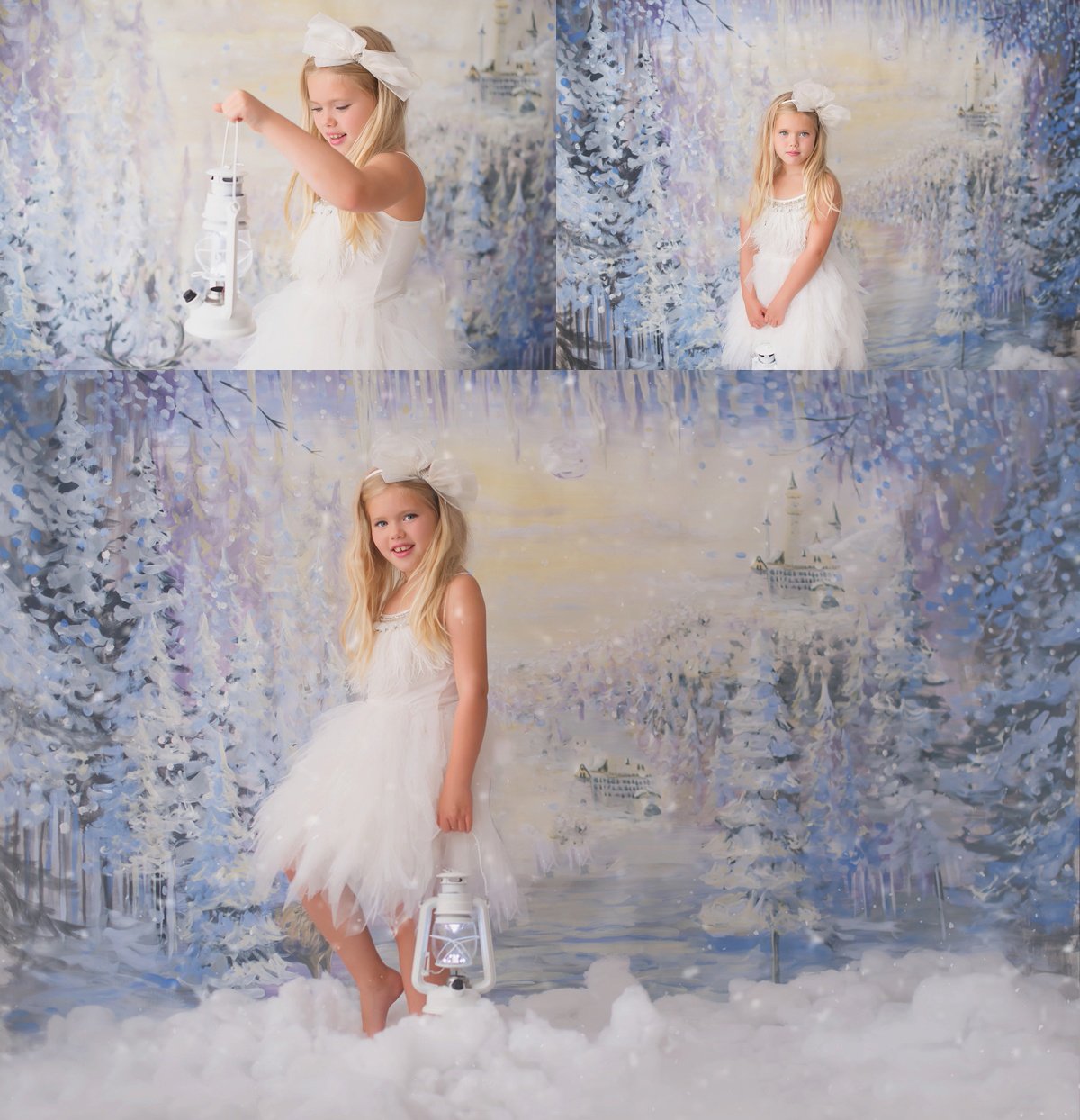 Winter Snow Christmas Newborn Children Photography Backdrop  G-907