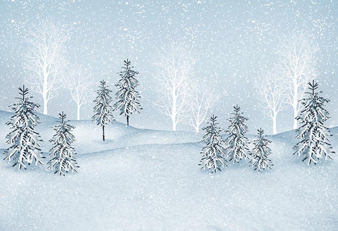 Schneefeld Weihnachtsbäume Tannen Hintergrund Weihnachten Hintergrund GX-1038