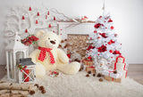 Süß Bär Weißer Weihnachtsdekoration Hintergrund für Weihnachtsfeier GX-1062
