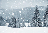 Graue Schnee Szene Hintergründe für Weihnachten GX-1074