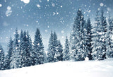 Winter Schnee Weihnachtsbäume Hintergrund für Fotografie GX-1077