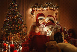 Weihnachten Dekoration Warmer Kerzenlicht Hintergrund für Fotografie GX-1079