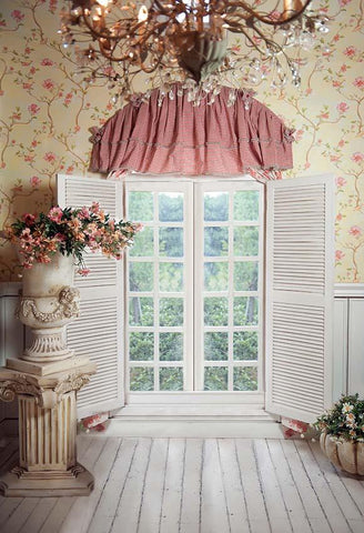 White Window Classical Room Photography Backdrop  GY-034