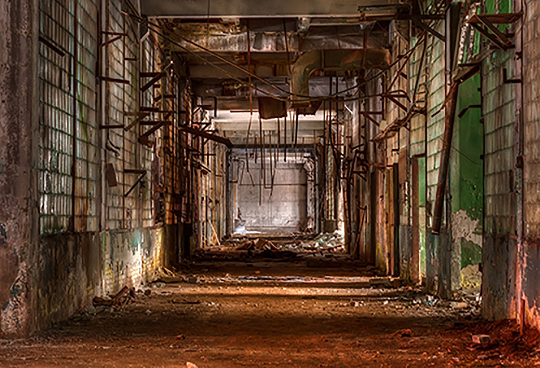 Scenic Backdrops Abandoned Buildings Photography Backdrops HJ03815