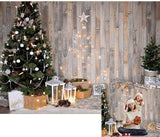Christmas Tree Wood Wall Photography Backdrop