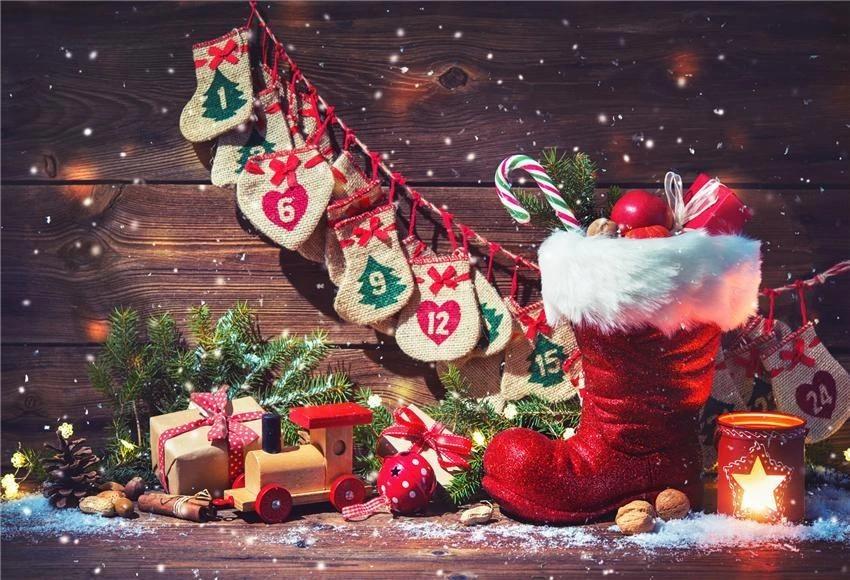 Christmas Decorations Wooden Backdrops KAT-49