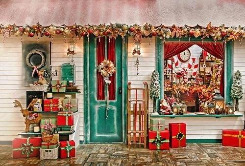 Christmas Gifts Decorations Room Door Photography Backdrop KAT-8