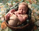 Blumengrüne Hintergründe für Baby Neugeborenen Fotokabine LV-943