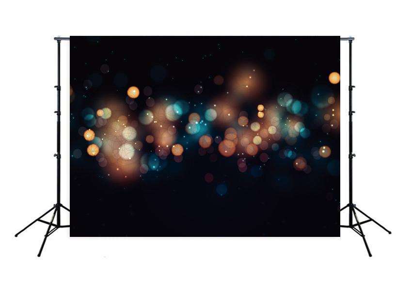 Bokeh Lights Dark Shiny Photo Booth Backdrop M114