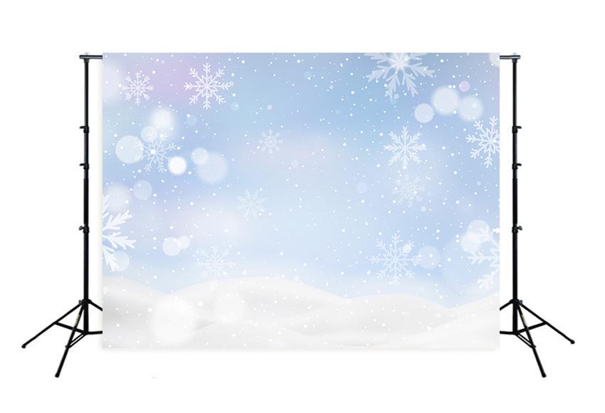 Snowflake Bokeh Winter Photography Backdrop M130