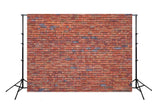 Red Vintage Brick Wall Photography Backdrop  M254