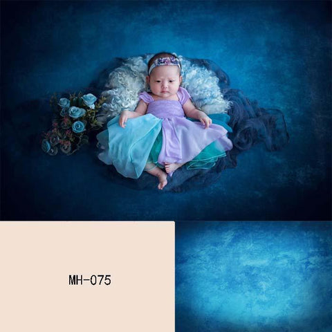 Abstrakter Dunkelblauer Textur Hintergrund für Neugeborene Fotografie MH-075