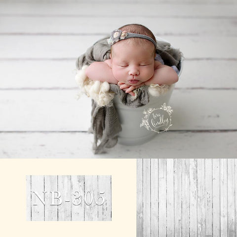 Retro Weißer Holz Hintergrund für Neugeborene Fotografie NB-305