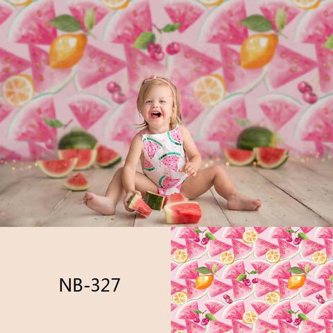 Cartoon Wassermelone Traube Orange Hintergrund für Baby Fotografie NB-327