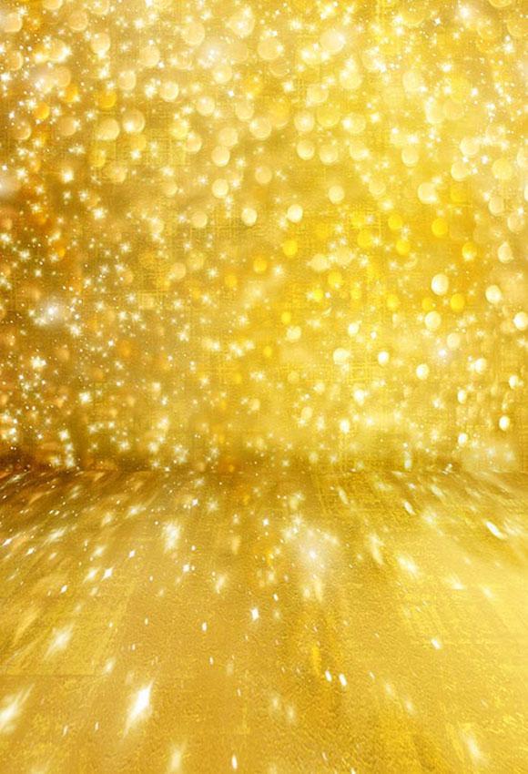 Bokeh Golden Glitter Backdrop for Photo Studio S-2900