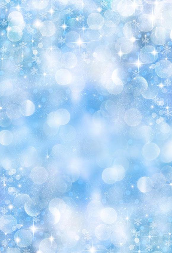 Snowflake Bokeh Photo Booth Backdrop S-2907