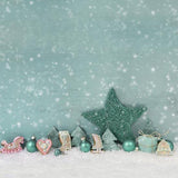 Green Wall White Snow Backdrop for Baby Photography S-3203